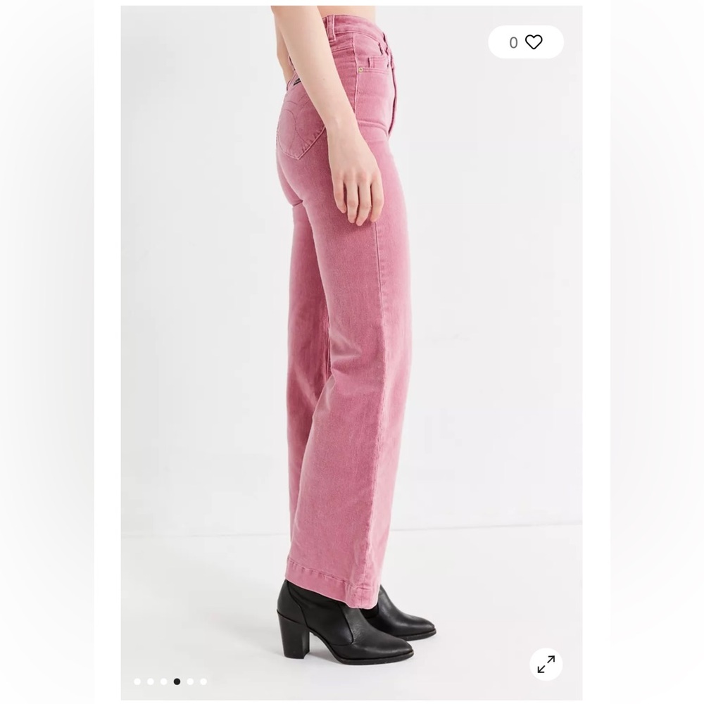 ROLLA’S Eastcoast Baby Whale Corduroy Lilac Cord High rise Flare Pants Size 24 - Picture 4 of 16